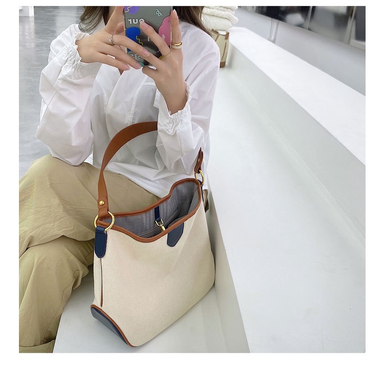 Dela Túi Xách Nữ Tote Đeo Vai Bằng Vải Bạt Có Sức Chứa Lớn Thời Trang Dành Hàn Quốc Đi Làm