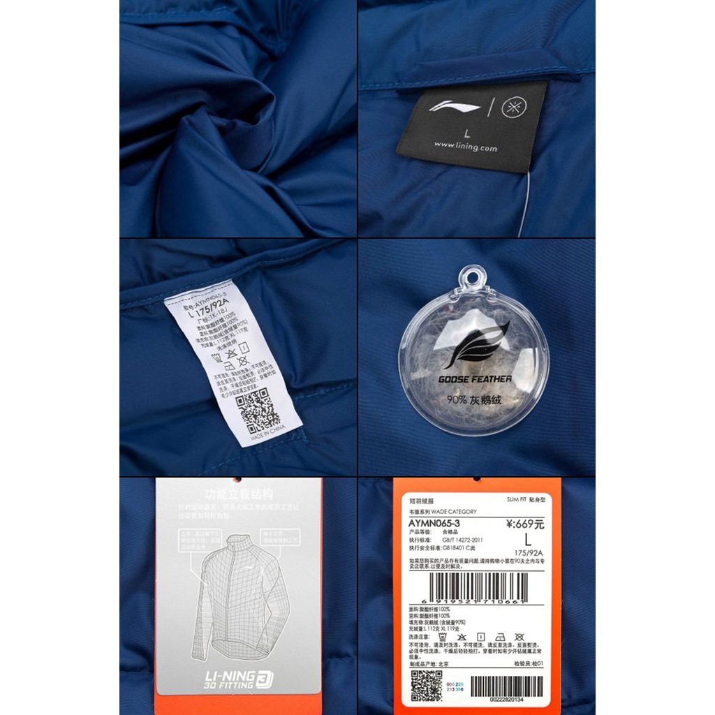 Áo khoác lông vũ Lining AYMN065 | BigBuy360 - bigbuy360.vn