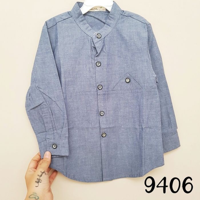 ÁO SƠ MI BÉ TRAI TAY DÀI NHIỀU MÀU CHO BÉ TỪ 11-28KG