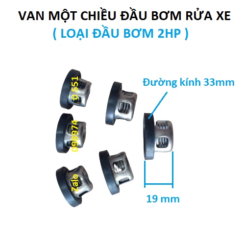 Bộ 6 van một chiều đầu máy bơm 2HP rửa xe , phun thuốc  -Đầu rửa xe dây cudoa động cơ 2.2 kw