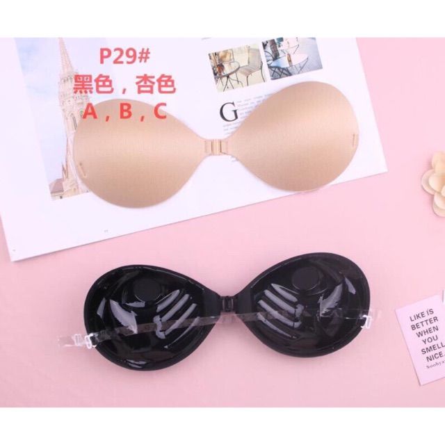 (P29) áo dán cài ngực dày tạo khe có dây trong sau lưng