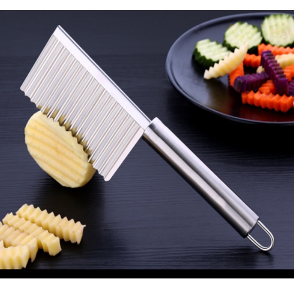 Dao cắt sóng tạo hình cắt hoa quả, thạch rau câu Inox