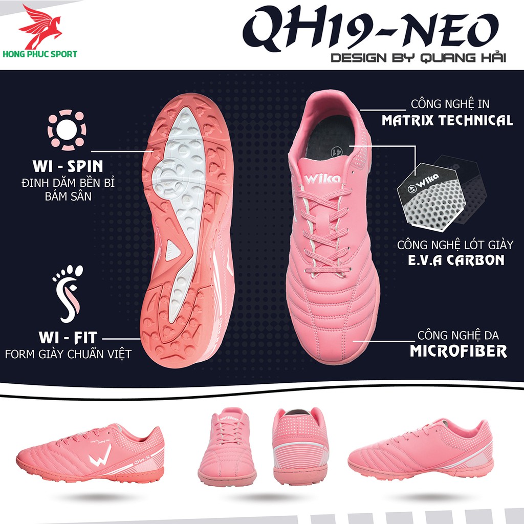 GIÀY ĐÁ BÓNG WIKA QUANG HẢI QH19 - NEO SÂN CỎ NHÂN TẠO