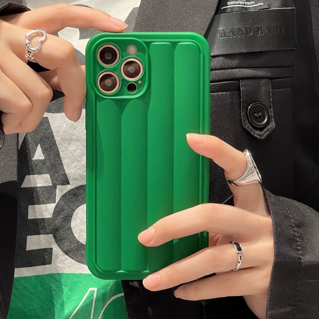 Ốp Điện Thoại TPU Mềm Họa Tiết Sọc Xanh Lá Thời Trang Mới Cho iphone 14 14 pro max 13 pro max 12 pro max 11 pro max 13 12