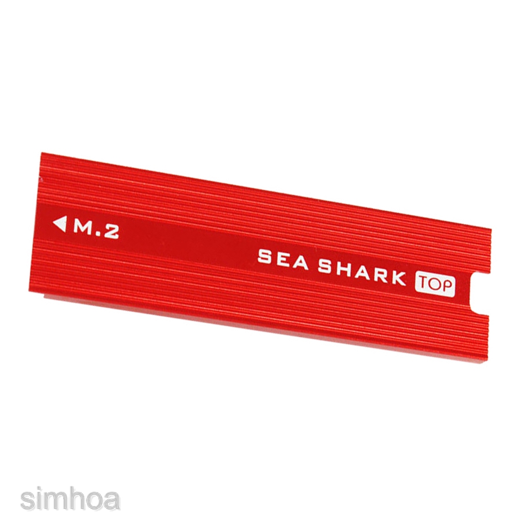 Aluminum Heatsink for PCIe NVMe M.2 SSD With Thermal Pad, Great Cooling Effect - Red