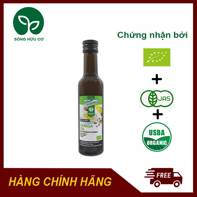 Dầu Ăn Dặm Hạt Omega Ép Lạnh Hữu Cơ Probios Cho Bé Ăn Dặm Nhập Khẩu Ý- 250ml [Dòng cao cấp] Làm Salad