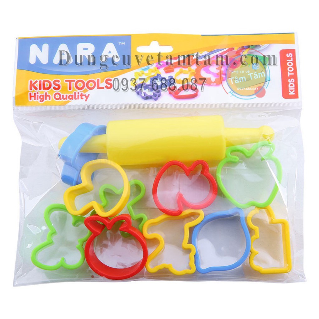 [ TÂM TÂM ]-Bộ Khuôn đất nặn + Cây Lăn KIDDY CLAY S10SMR