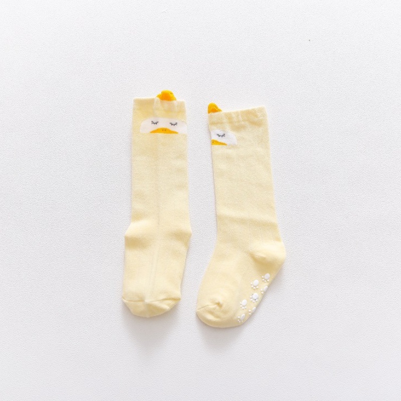 Vớ cotton Cổ Cao Đến Đầu Gối Chống Trượt In Họa Tiết Hoạt Hình Thời Trang Thu Đông Cho Bé Sơ Sinh 0-2 Tuổi
