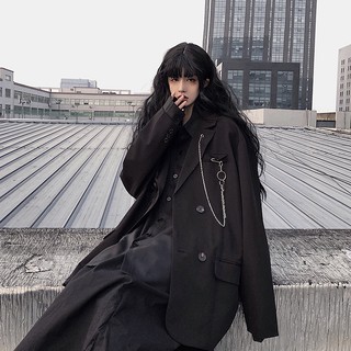 [SẴN]-Áo Blazer Đen form rộng (C100)