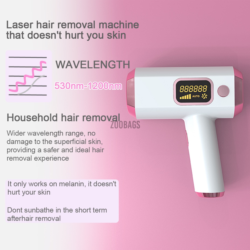 (Hàng Mới Về) Máy Tẩy Lông Cơ Thể Laser Ipl Vĩnh Viễn Không Đau 999 999