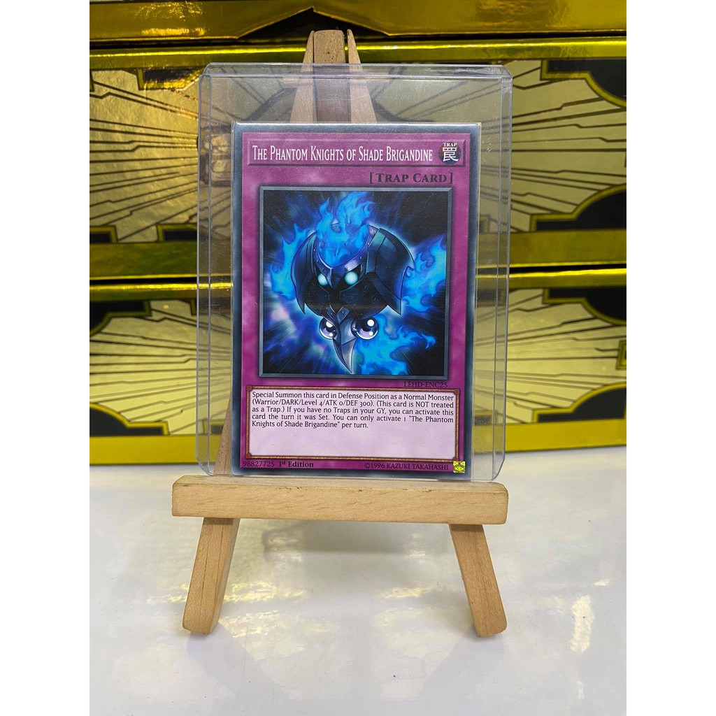 [ Dưa Hấu Yugioh ] Lá bài thẻ bài The Phantom Knights of Shade Brigandine - Tặng bọc bài nhựa bảo quản