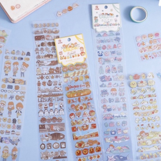 Tấm Sticker Trong Suốt Trang Trí Album, Sổ Tay Học Sinh