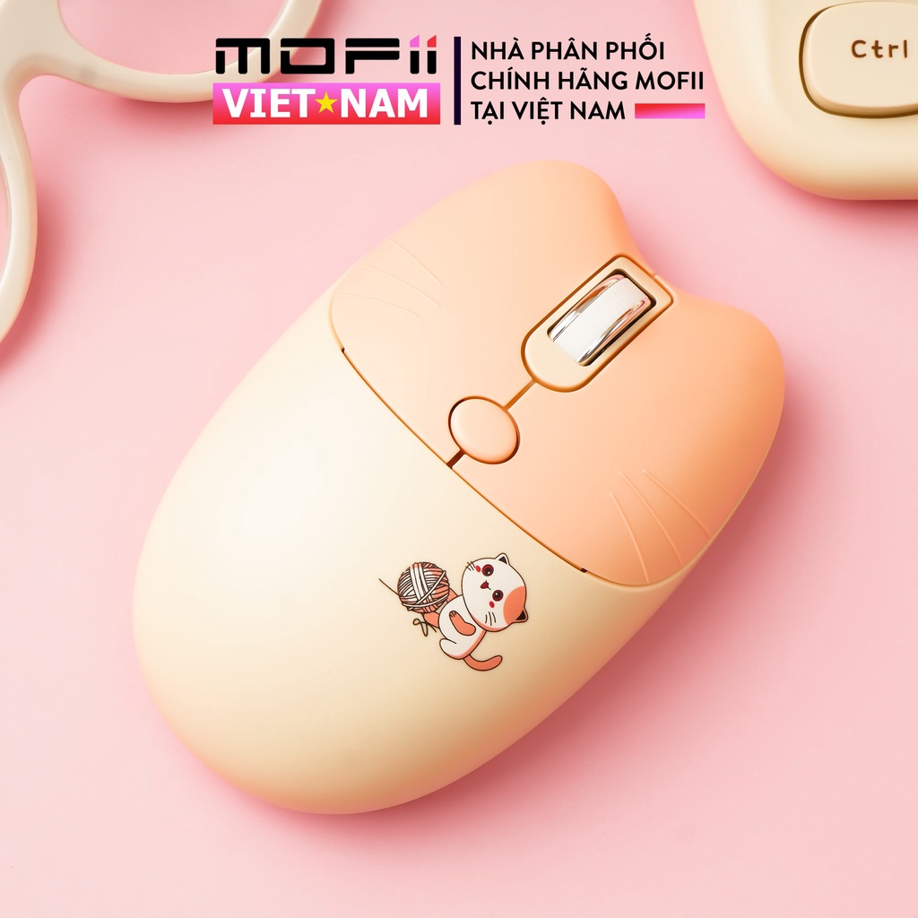 Combo Bàn Phím và Chuột không dây MOFII KITTY PLUS Chính hãng Giả Cơ tương thích Win, MacOS, iPad, Điện thoại, Tivi