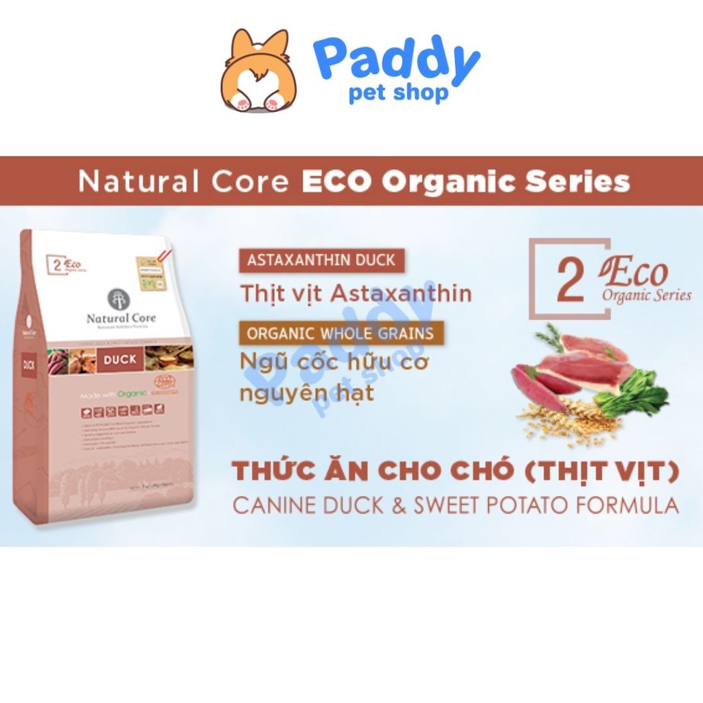 Hạt Hữu Cơ Natural Core ECO Organic Cừu & Vịt Cho Chó