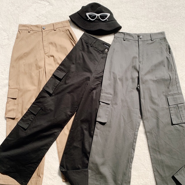 [Mã FADIRECT20 giảm 20K đơn 150K] Quần kaki ống suông túi hộp màu đen + xanh + nâu( 433SK ) | BigBuy360 - bigbuy360.vn