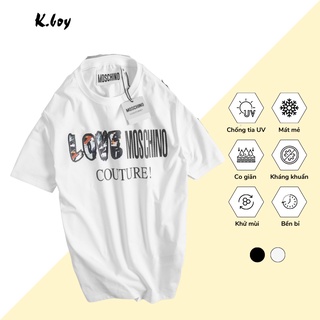 Áo Thun Moschino Nam Kboy Shop Áo phông nam ulzzang 100% Cotton Trắng Đen, tay ngắn co giãn 4 chiều - V102