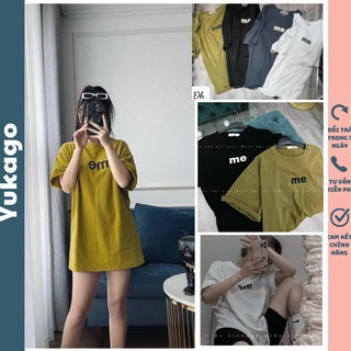 Áo thun nữ ME Quảng Châu from rộng tay ngắn phông unisex dấu quần yukago A0029