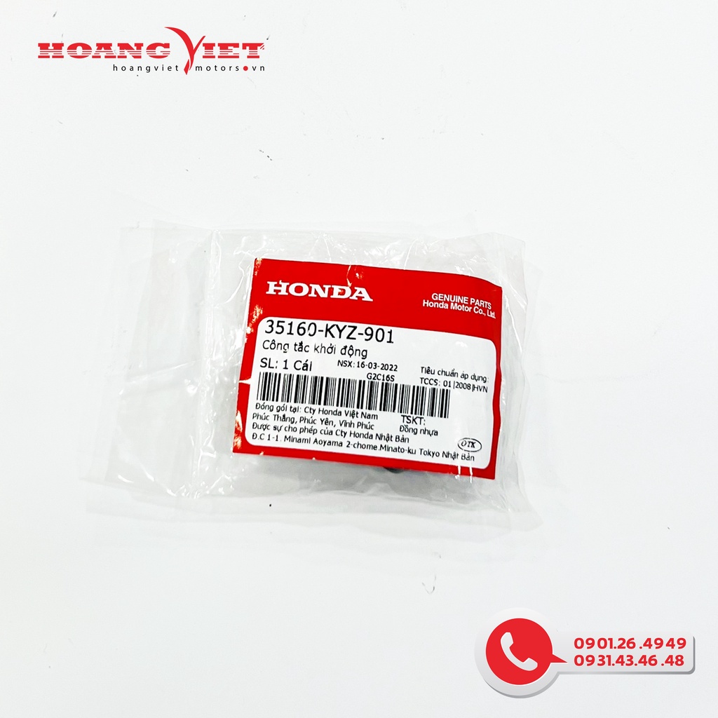 Công tắc khởi động - HONDA AB 125 / FUTURE / LEAD / SH MODE / PCX / VISION - 35160KYZ901