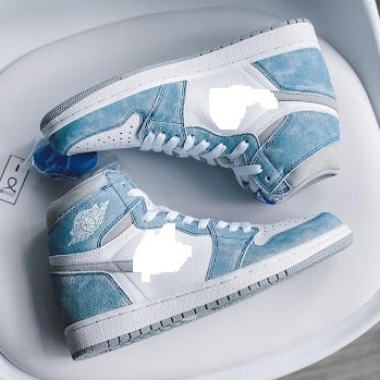 Giày air Jordan 1 cao cổ hyper royal xanh nỉ, Giày JD1 xanh nỉ cổ cao siêu hot 2021 nam nữ đủ size