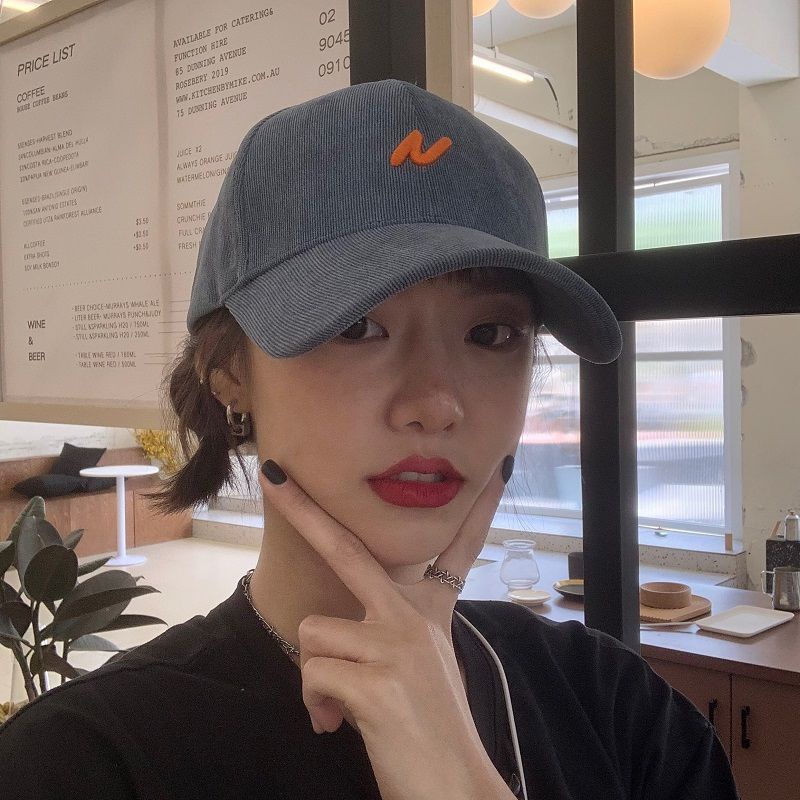 Mũ Lưỡi Trai Nhung Kẻ Phong Cách Hàn Quốc