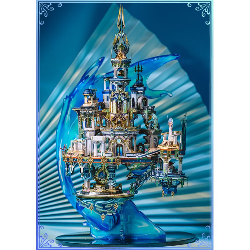 Mô hình lắp ghép kim loại 3d cung điện ATLANTIS  +tặng kèm 1 mô hình 120k tự chọn