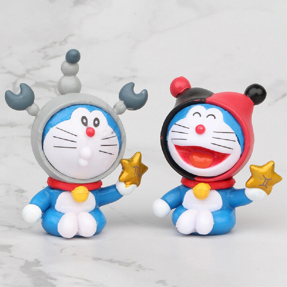 Doraemon Set 12 Mô Hình Nhân Vật Phim Hoạt Hình Anime Trang Trí Bánh