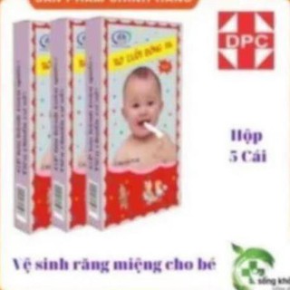 1K Gạc Rơ Lưỡi Đông Pha Hộp 5 Cái- Rơ lưỡi, vệ sinh khoang miệng cho bé, hạn chế tưa lưỡi