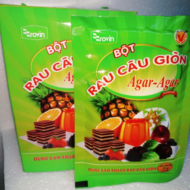 Bột rau câu giòn, làm thạch giòn ngon, gói 25g