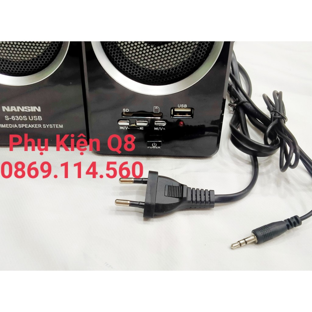 Loa vi tính 2.0 NANSIN S-630S USB, thẻ nhớ, nguồn điện AC 220V