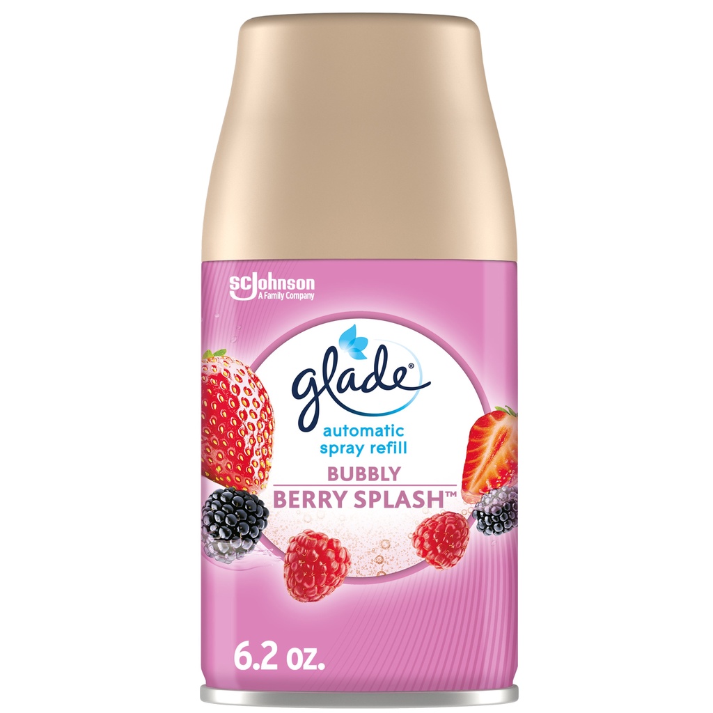 Xịt thơm phòng tự động Glade Refill USA Hương Bubbly Berry Splash (6.2 OZ) - Hàng Mỹ