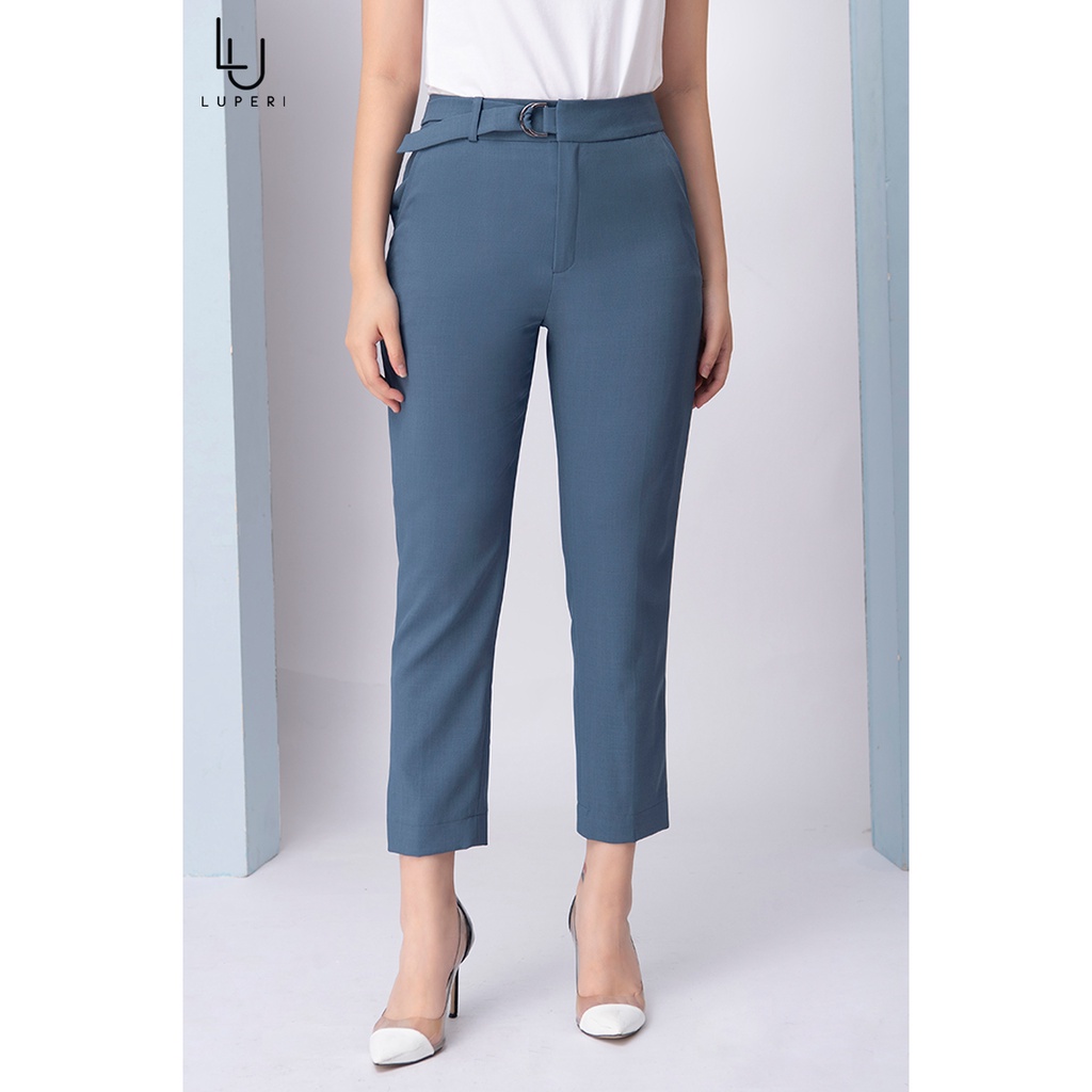 Quần Baggy Nữ Lưng Cao LUPERI Chất Liệu Thái Lạnh Mềm Mịn, Co Giãn Nhẹ, Không Co Nhăn, Không Bai Xù LFQD2119