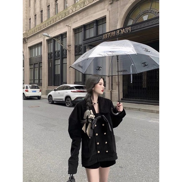 ÁO KHOÁC NƠ ĐEN TIỂU THƯ ULZZANG