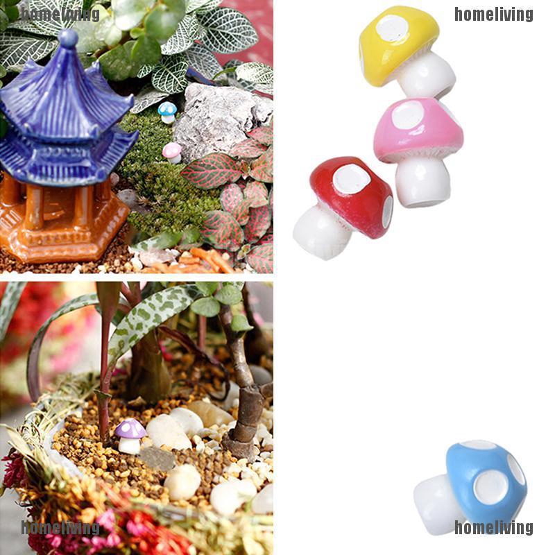 Bộ 10 Cây Nấm Mini Trang Trí Sân Vườn