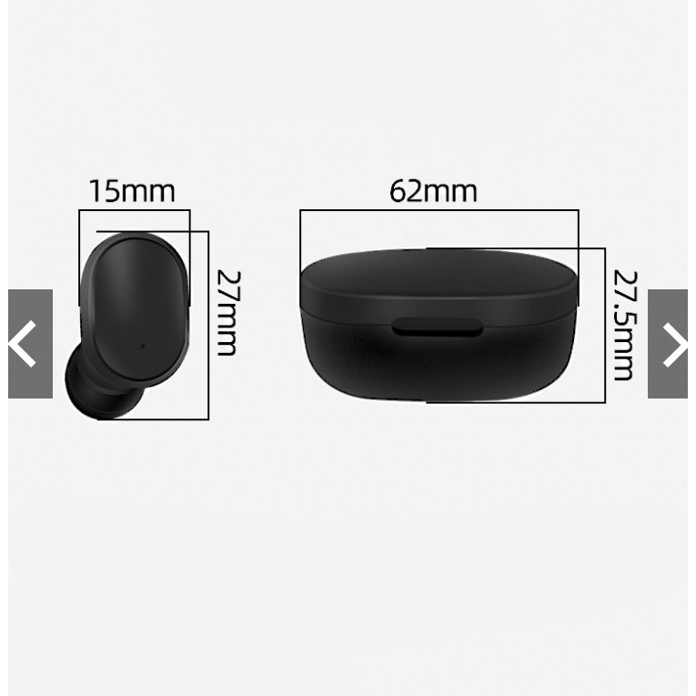 [HÀNG NHẬP KHẨU]Tai nghe Redmi Airdots, Tai Nghe Bluetooth Xiaomi dáng thể thao kèm mic âm trầm, chống ồn, chồng nước