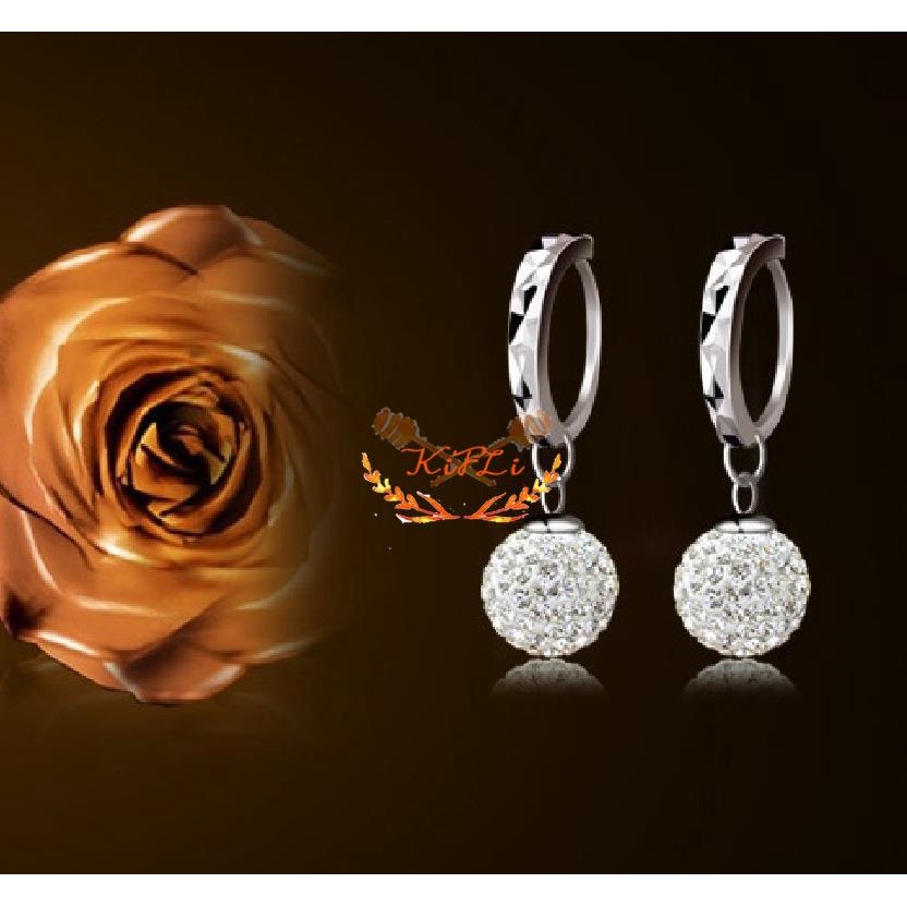 Đôi Bông Tai Dáng Dài Đính Đá Thời Trang Cho Nữ