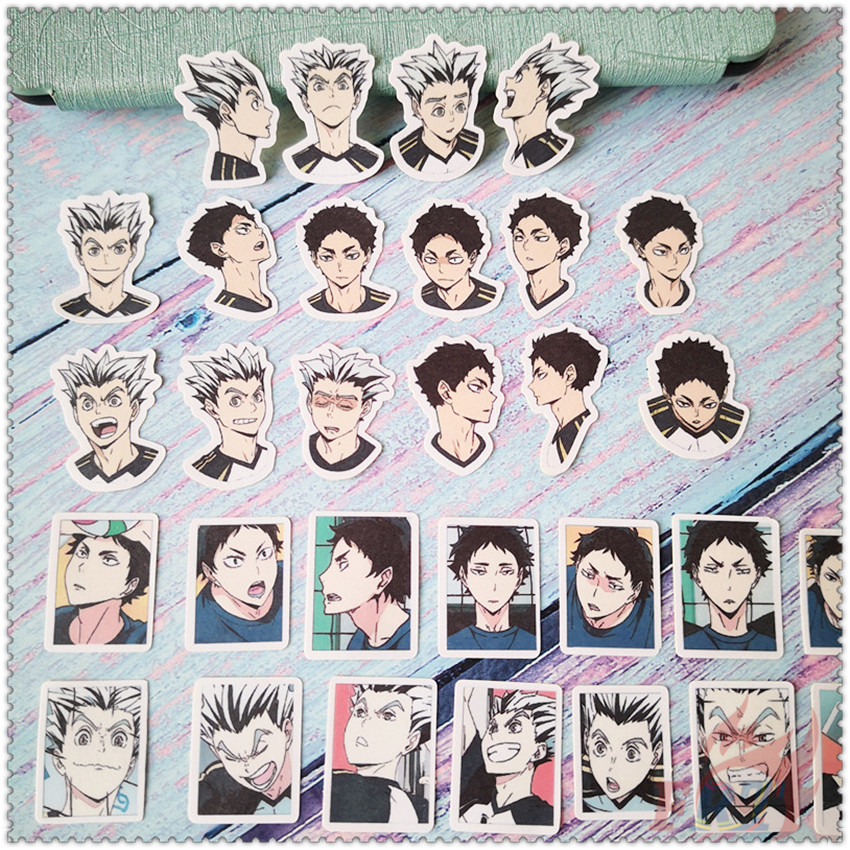 Set 39 Nhãn Dán Trang Trí Sổ Tay Q-2 Phong Cách Kotaru Bokuto &amp; Akashi Kiji Độc Đáo