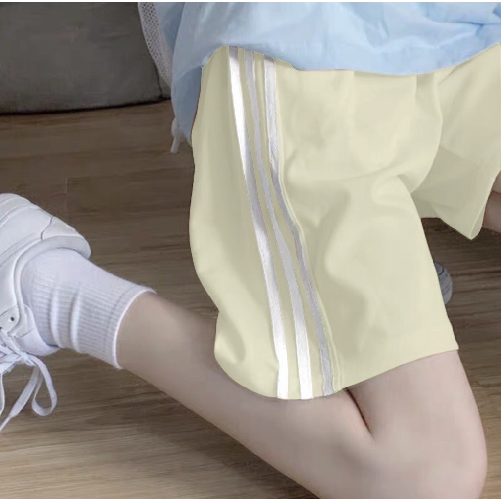 Quần short nữ thể thao Jengiang năng động nhiều màu sắc bo viền - Quần đùi nữ mặc nhà thể thao mát mẻ