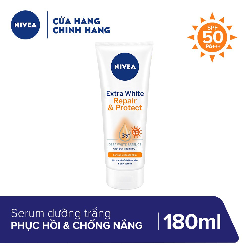 Sữa Dưỡng Thể Sáng Da Hỗ Trợ Phục Hồi, Chống Nắng Nivea Extra White Repair & Protect Body Lotion SPF30 - Hàng Chính Hãng