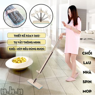 Cây lau nhà tự vắt thông minh SPIN MOP có thể xoay 360 độ