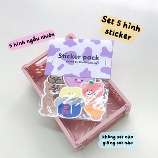 Lucky sticker pack | Set 5 hình sticker dễ thương | Hoi Hoi project