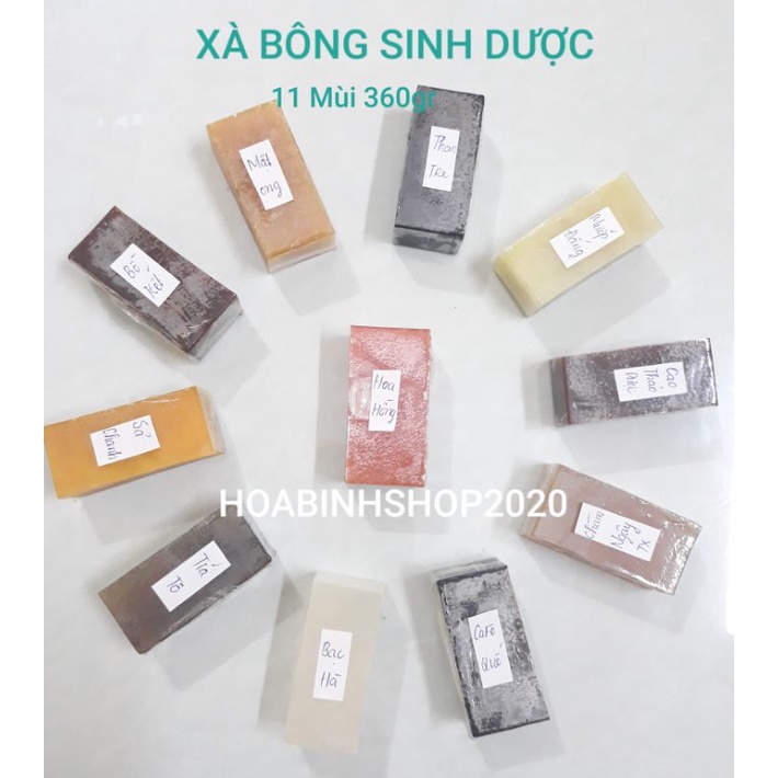 [CHÍNH HÃNG] Combo 11 Mùi SOAP Xà Phòng- Xà Bông Thảo Dược Sinh Dược 360g( Tặng kèm 3 túi tạo bọt)