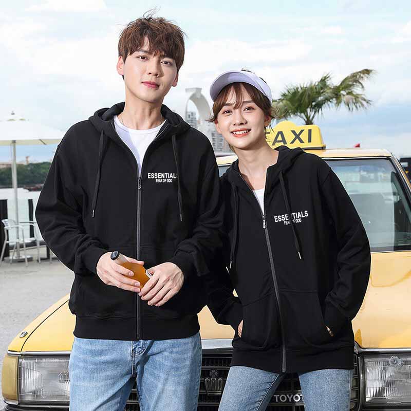 ❤️ SIÊU HÓT ❤️ Áo Khoác Unisex Nam Nữ Khóa Kéo Jacket In Logo Form Rộng có nón chống nắng túi to nam nữ mẫu mới