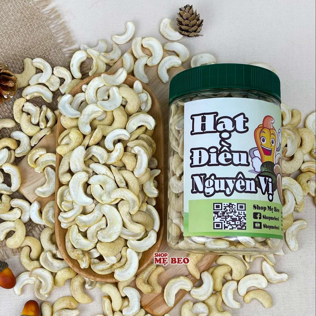 500Gr Hạt Điều Sấy Chín Nguyên Vị KHÔNG MUỐI Sạch Vỏ