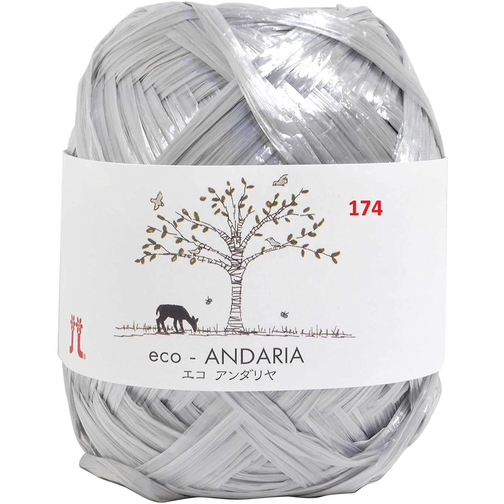 Sợi cọ Eco Andaria Crochet hữu cơ - Nhập khẩu từ hãng Hamanaka của Nhật Bản - 30gram dài 125m