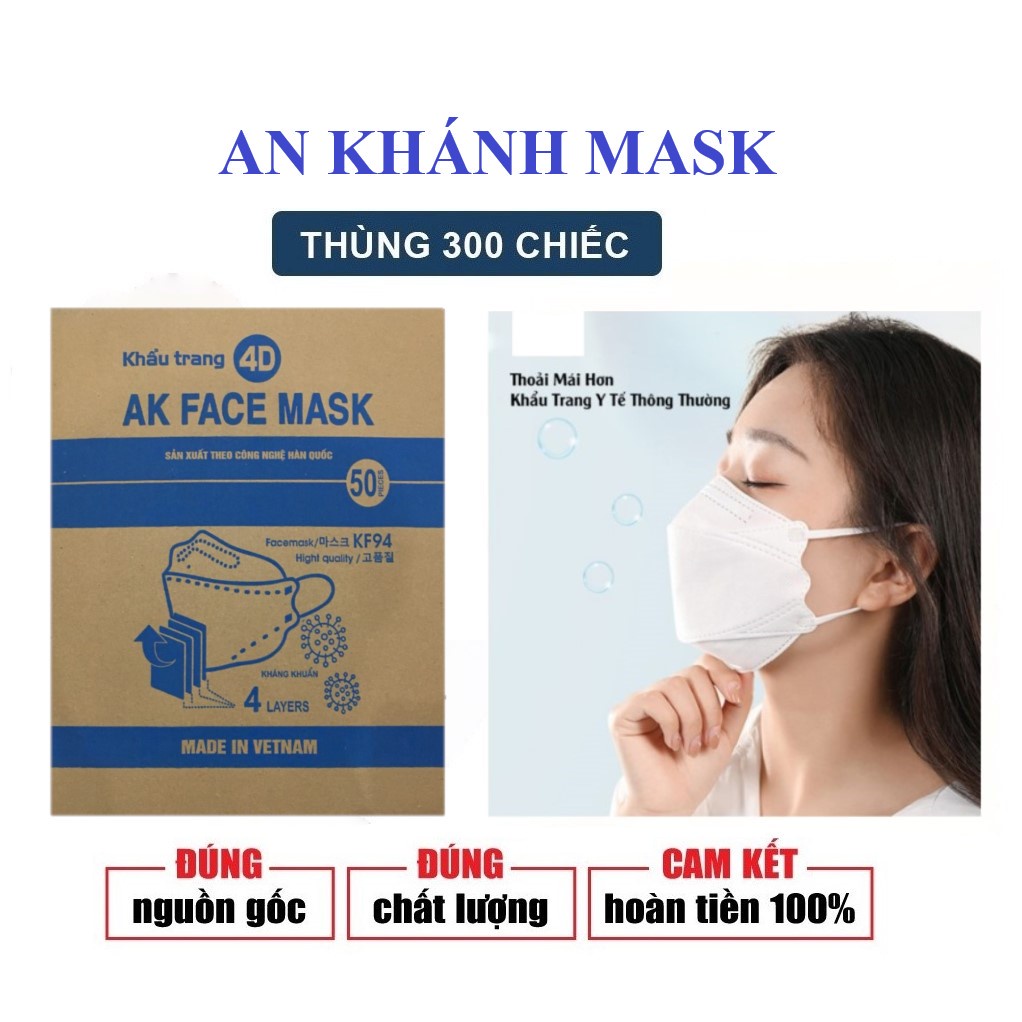 Khẩu Trang Kháng Khuẩn 4D Mask KF94 Thiết Kế Thông Minh Ôm Sát Khuôn Mặt [10Chiếc/Túi]