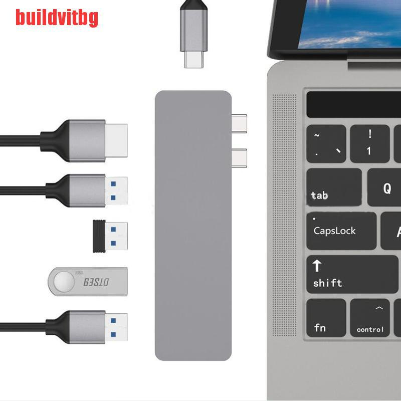 Bộ Chia Cổng Type-C Sang Hdmi 4k 6 Trong 1 Usb 3.0 Tiện Dụng Gvq