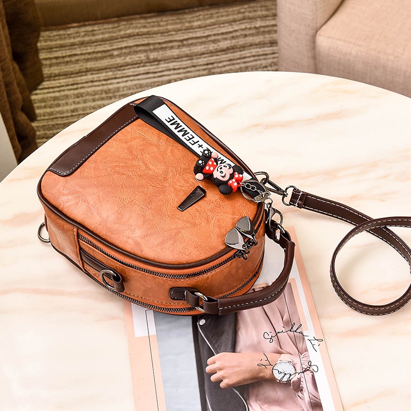 Balo da mini CHUWANGLIN thời trang phong cách vintage cho nữ