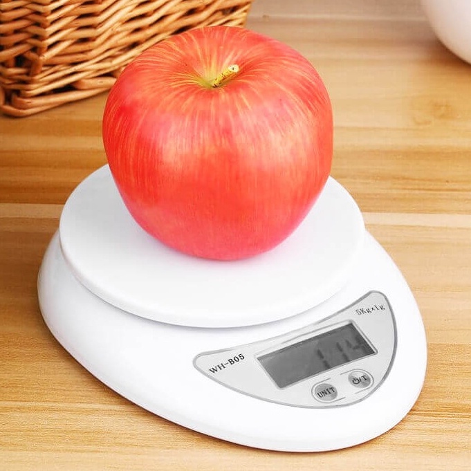 Cân tiểu ly điện tử mini định lượng 1g - 5Kg, nhỏ gọn, độ chính xác cao (kèm thố cân, 2 Pin AAA)