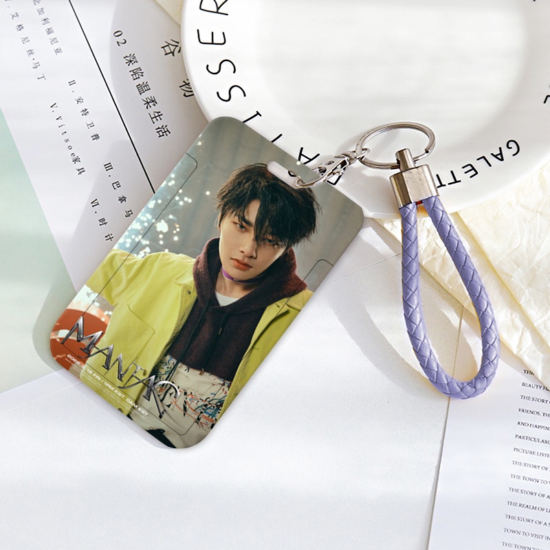 Bao Đựng Thẻ ID/Thẻ ID/Thẻ Xe Buýt Có Nắp Trượt Kiểu KPOP Stray Kids Dễ Thương Cho Học Sinh