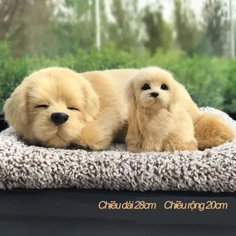 Túi Than Tre Hoạt Tính Khử Mùi Hình Chú Chó Bông Xinh Xắn Cho Xe Hơi